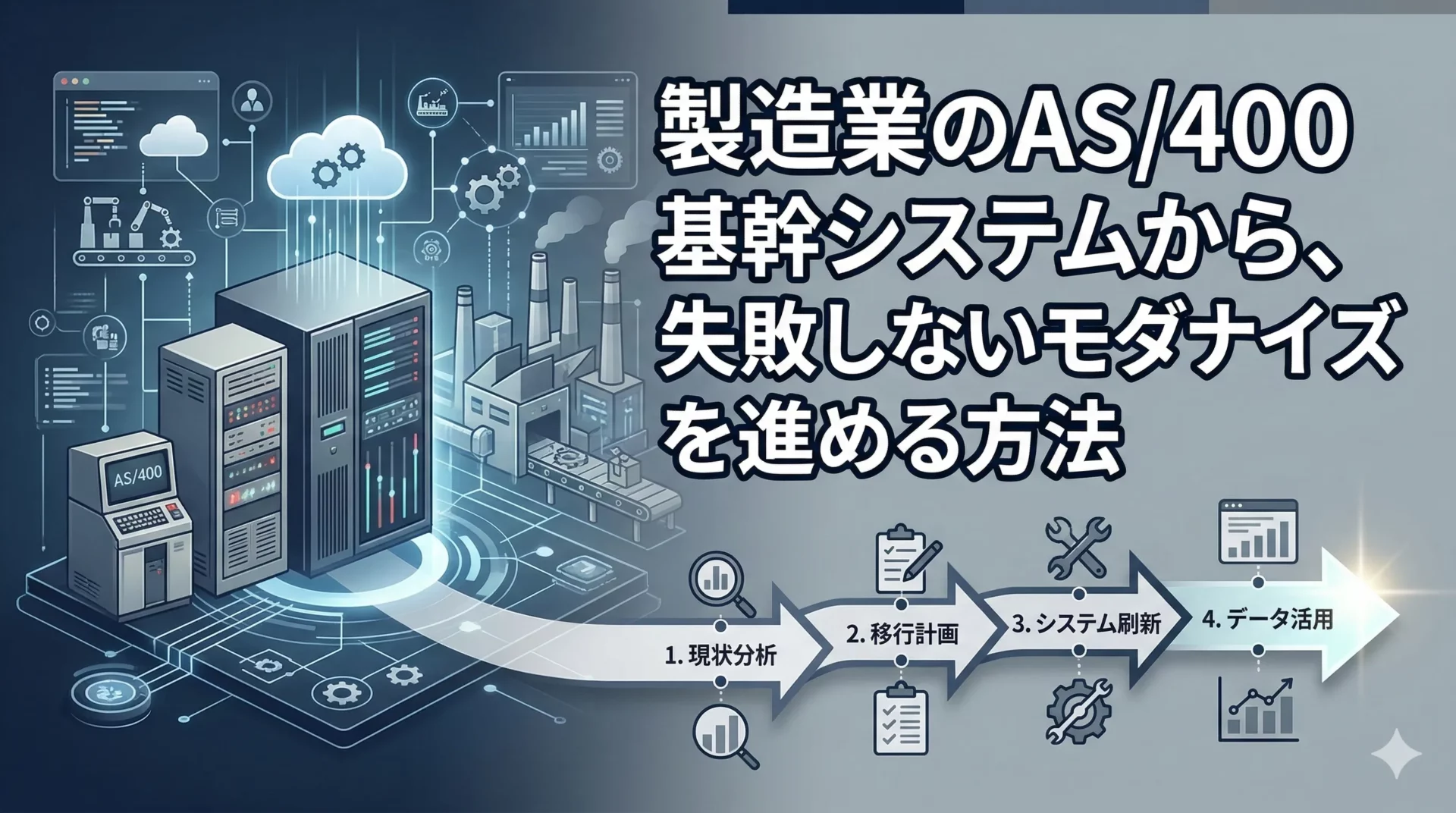 製造業のAS/400基幹システムから、失敗しないモダナイズを進める方法