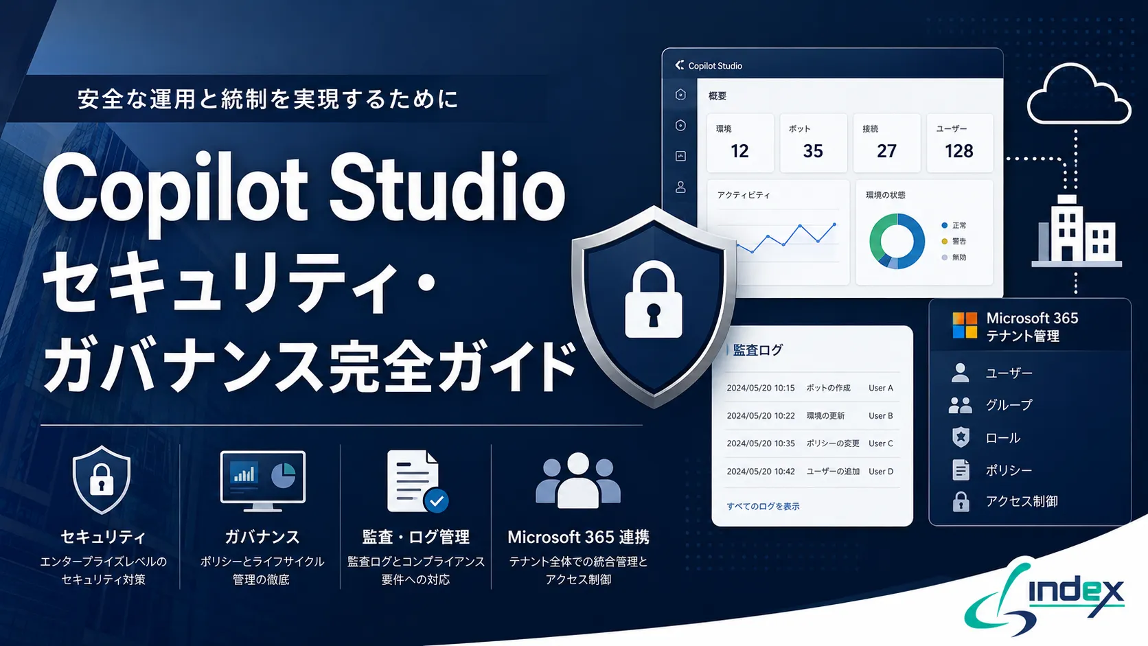 Copilot Studio セキュリティ・ガバナンス完全ガイド｜DLPポリシー設定・データソース制御・監査ログで社内展開のリスクを防ぐ